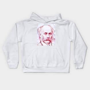 Joseph Bazalgette Portrait | Joseph Bazalgette Artwork | Line Art Kids Hoodie